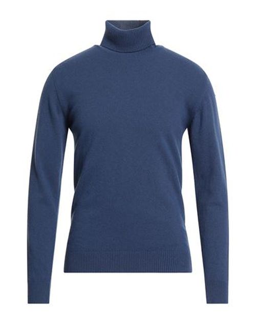 Daniele Fiesoli Man Turtleneck Blue Size XL Wool, Cashmere
