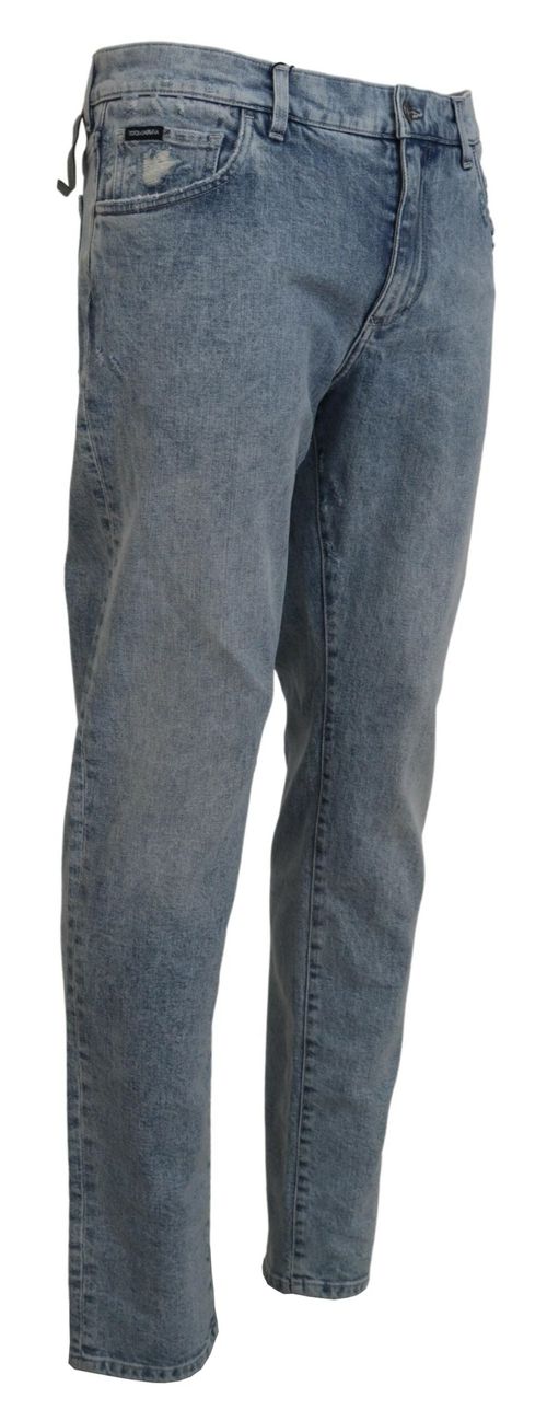 Light Blue Wash Denim Jeans — Blue