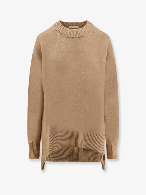 Wool and Cashmere Blend Sweater — Beige