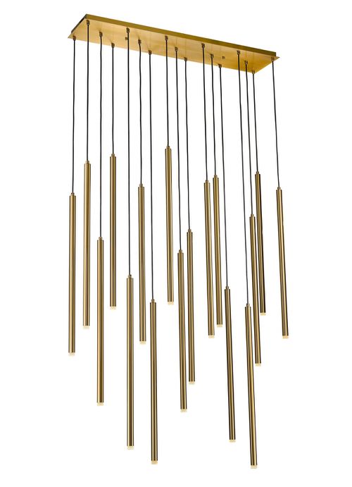 Filmore Ave. 17-Light Chandelier in Antique Bra