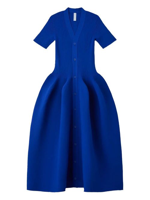 Pottery button-up dress - Blue