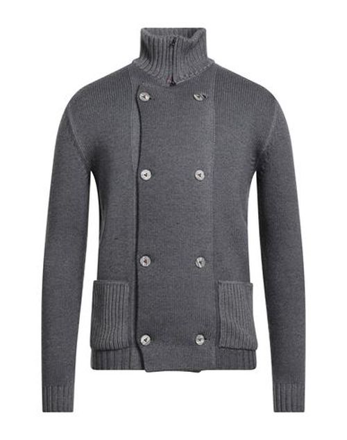 Man Cardigan Grey Size 36 Merino Wool