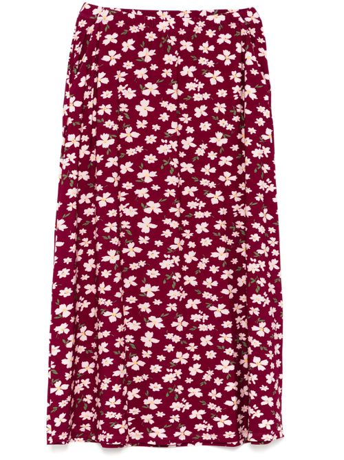 Floral print skirt - Purple
