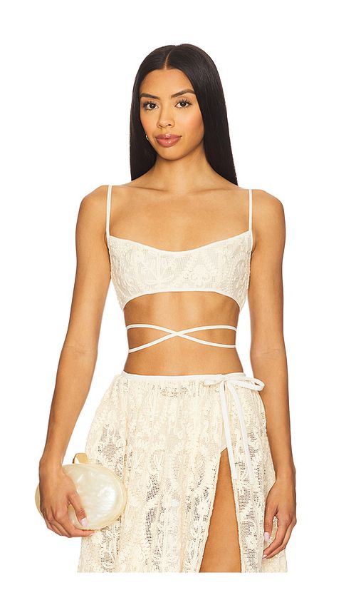 SAU LEE BUSTIER AMARE in Cream. Größe 8. Also in 0, 10, 12