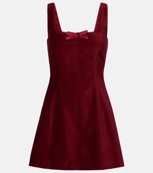 Brooke cotton velvet minidress