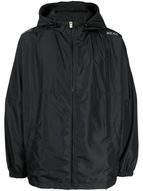 Hooded lightweight jacket - Black