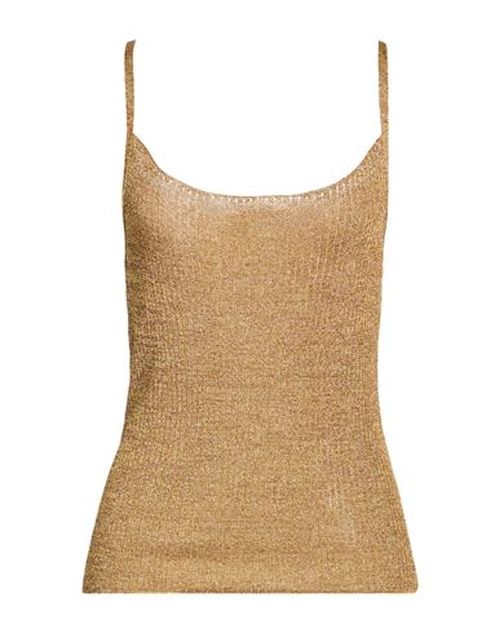 Woman Top Marigold Size L Viscose, Metallic Polyester
