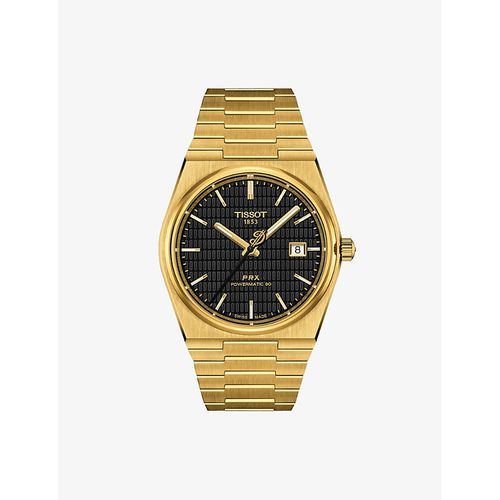 Mens Black Prx Yellow Gold-plated Stainless-steel Automatic Watch 