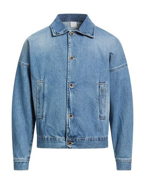 Man Denim outerwear Blue Size L Cotton