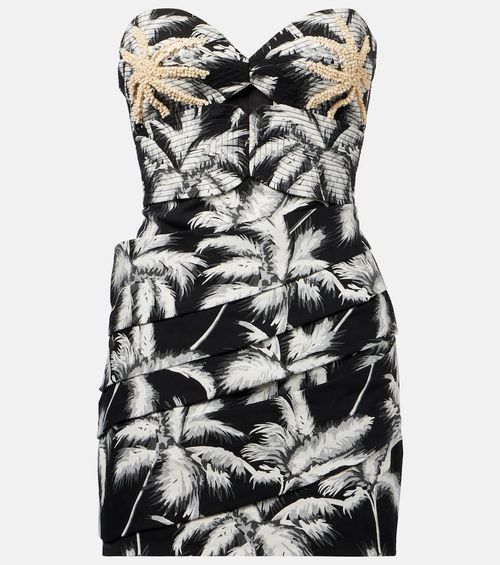 Sombra embroidered cotton-blend minidress