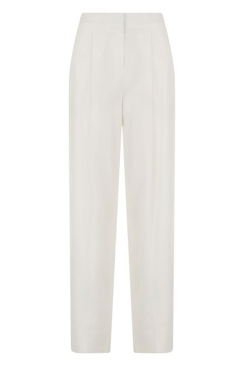 High-Waisted Straight Trousers