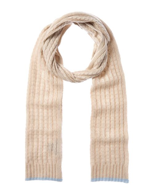 Cashmere Plaited Baby Cable Cashmere Scarf