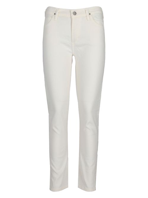 White Slim Mid Rise Jeans