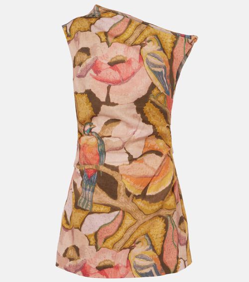 sir belletto printed linen midi dress Printed Cotton Midi Dress – Bela Boutique main image 0