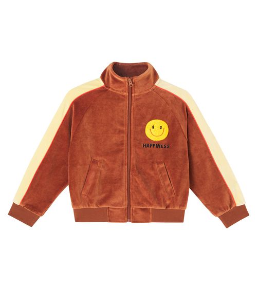 Happiness cotton-blend velour sweatshirt