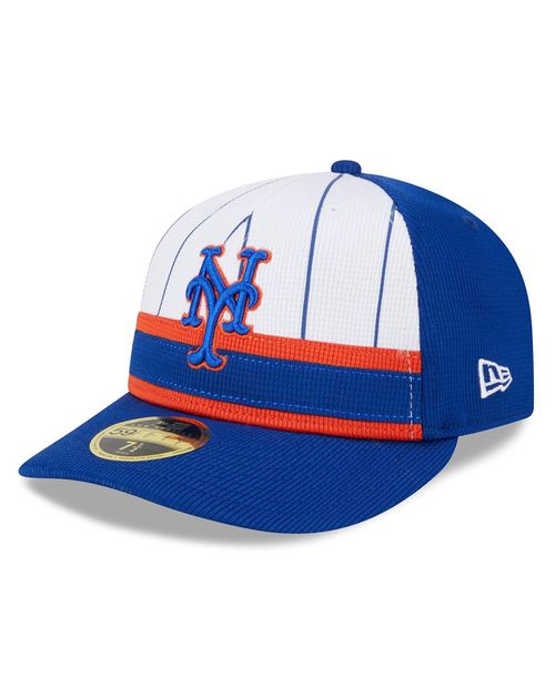 Men's White New York Mets 2024 Batting Practice Low Profile 59FIFTY Fitted Hat - White