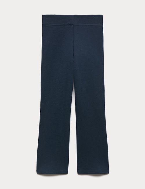 M&S Girls Regular Leg Jersey School Trousers 2-16 Yrs - 14-15 Years - Navy Mix, Navy Mix