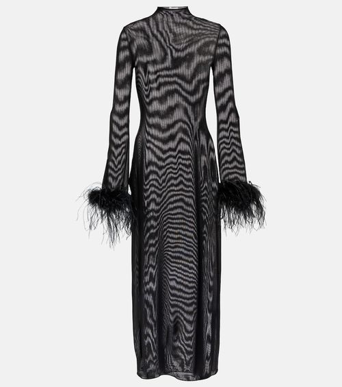Lumière Plumage midi dress