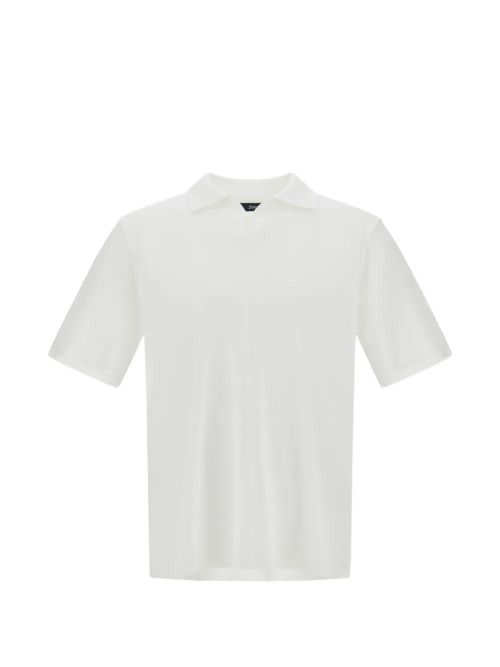 Knitted Cotton Polo Shirt — White