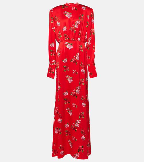 Floral silk gown