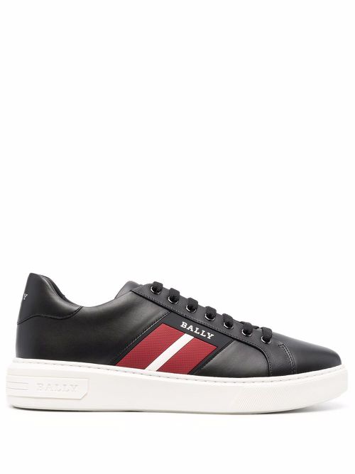 Mylton low-top leather sneakers - Black