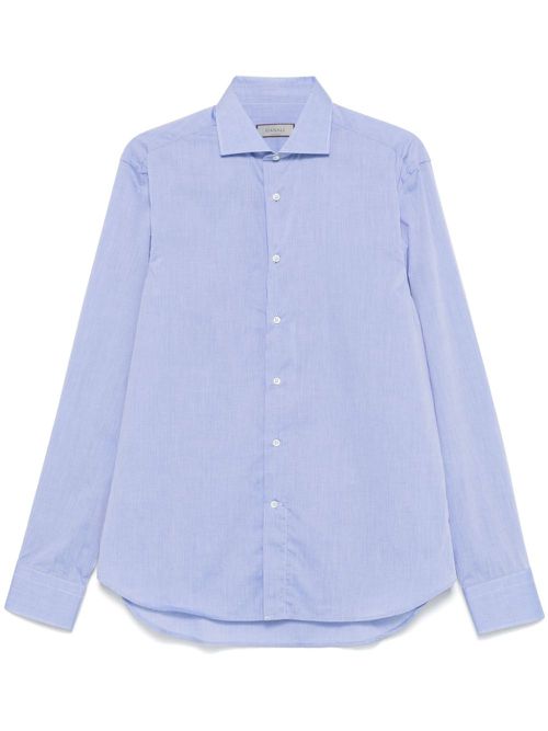 Mélange-effect shirt - Blue