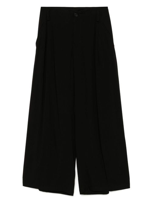 Yohji Yamamoto tucked wide-leg trousers - Black