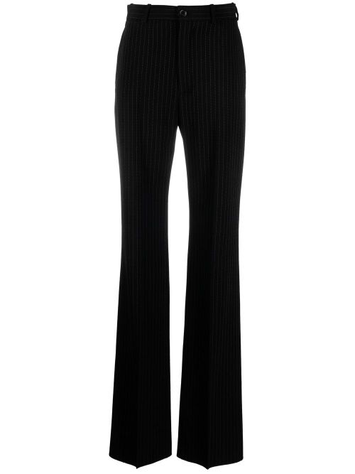 Pinstripe straight-leg trousers