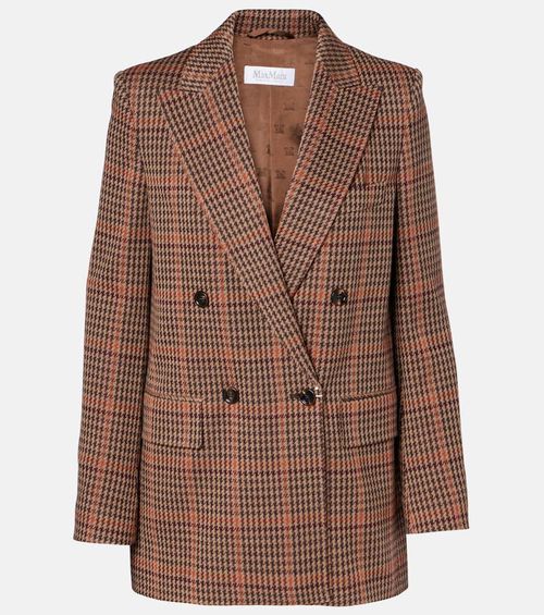 Guelfo checked wool and cotton blazer