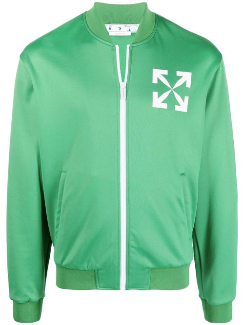 Arrows-print track jacket - Green