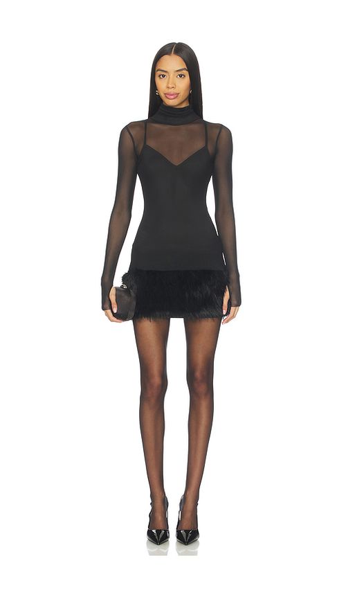 AFRM Saige Dress in Black. L. Also in