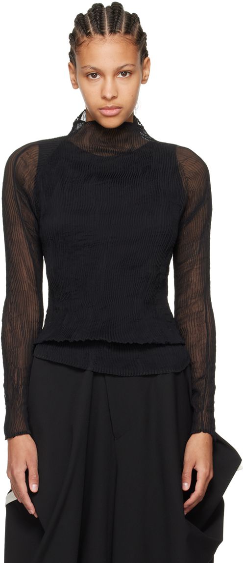 Black Twist Turtleneck