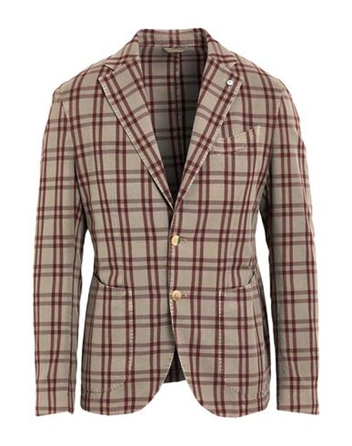 L. b.m. 1911 Man Blazer Taupe Size 42 Cotton, Linen, Silk