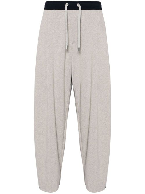 Contrast-trim track pants - Grey