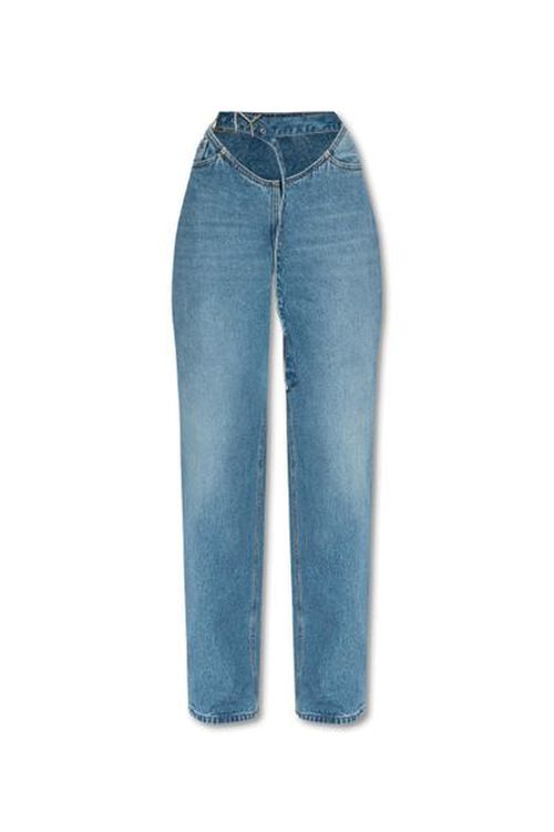 Y/Project Y Belt Cut-Out Wide-Leg Jeans