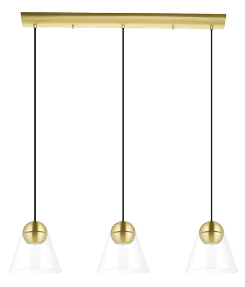 Brushed Brass LED Pendant from the Cerasella Collection