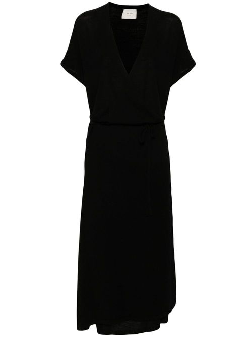Wrap midi dress - Black