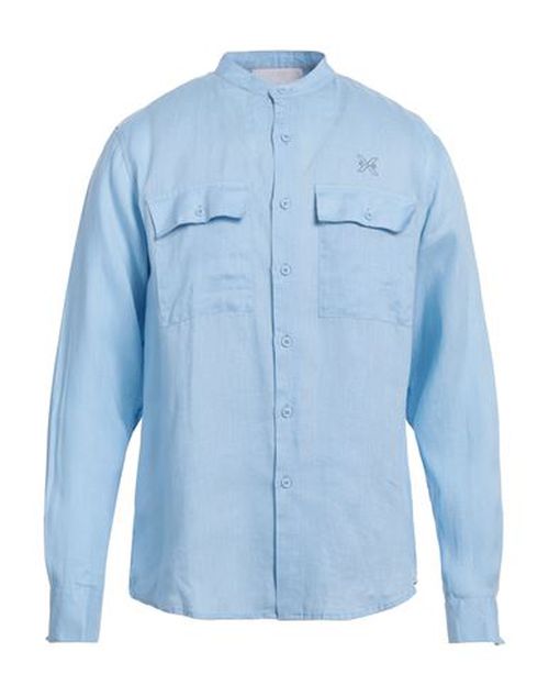 Man Shirt Sky blue Size 34 Linen