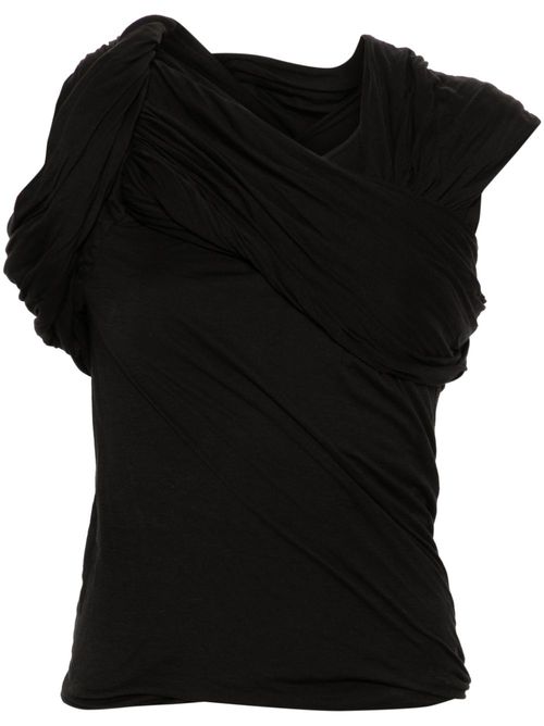 Harness T draped top - Black