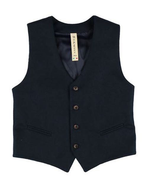 Kid Boy Tailored Vest Navy Size 14 Polyester, Viscose, Elastane