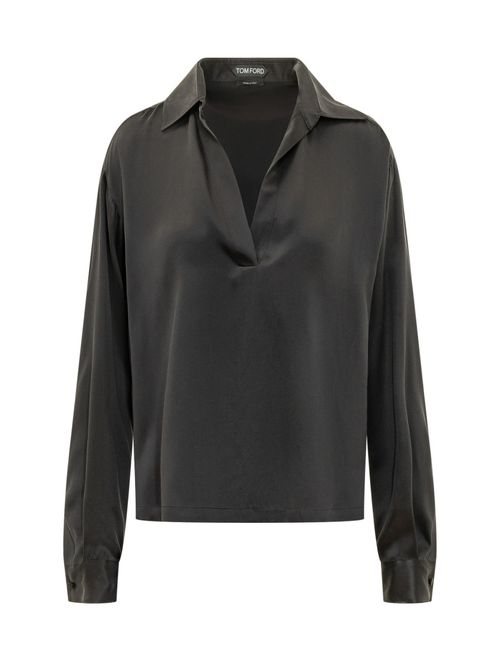 Black Solid Shirt Collar Polos