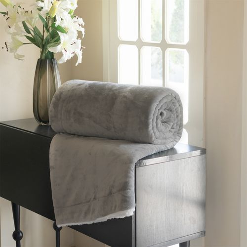 TEMU Good Nite Bed Throw Blanket 200x230cm Sherpa Flannel Blankets Fleece Fluffy Throw Lightweight Microfiber Solid For Sofa