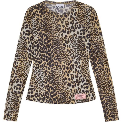 Ganni Leopard Print T Shirt
