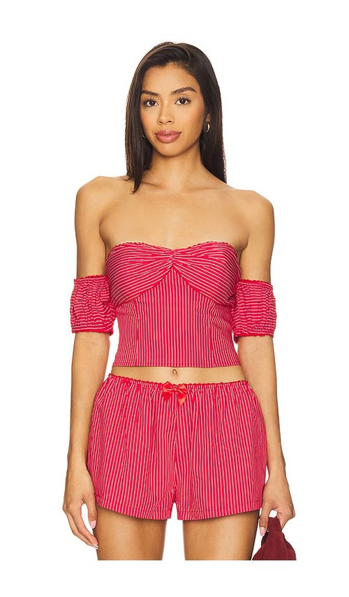MORE TO COME Mazzie Off Shoulder Top in Red. - XL also in