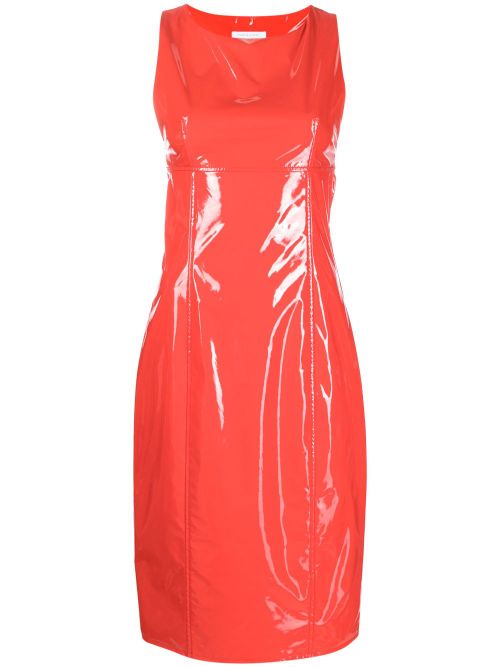 Sleeveless midi dress - Red