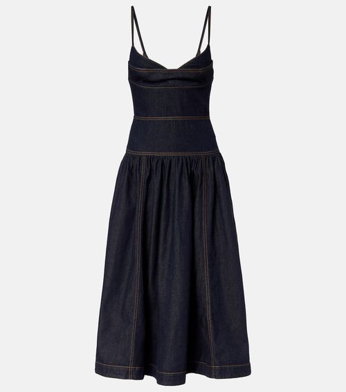 Denim midi dress