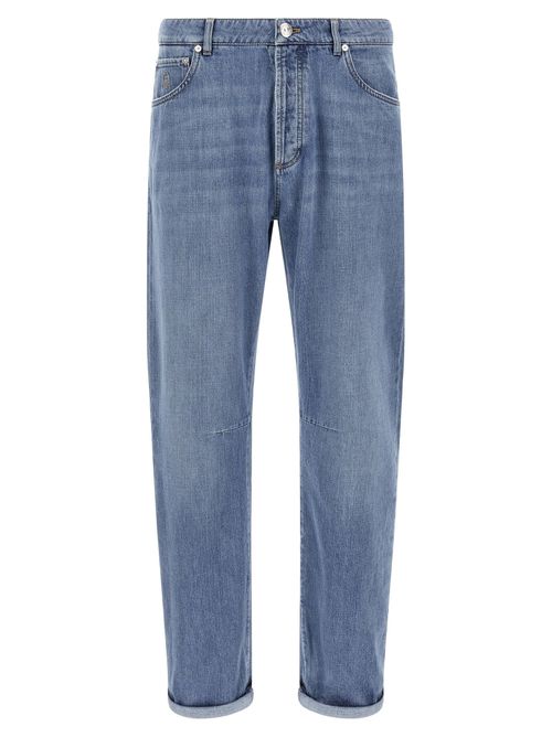 Stonewashed Denim Jeans — Blue