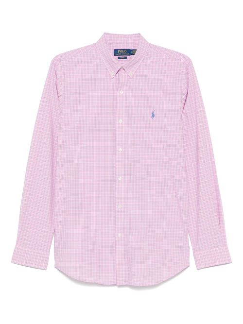 Check-print shirt - Pink