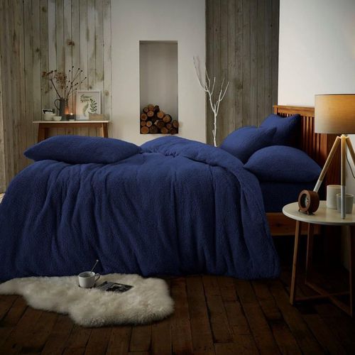 Luxury Teddy Plain Duvet Cover and Pillowcase Set