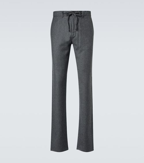 Wool straight pants